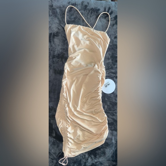 Princess Polly Maeve Mini Dress in Beige Size 2 New with tag - Picture 14 of 15